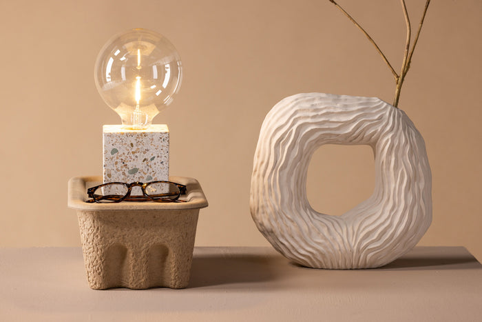 Fjôrd - Tafellamp Grijs - Glas - Rilche