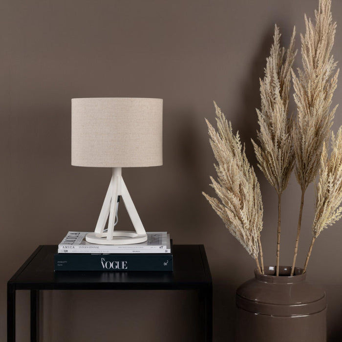 Fjôrd - Tafellamp Wit - Linnen - Kona