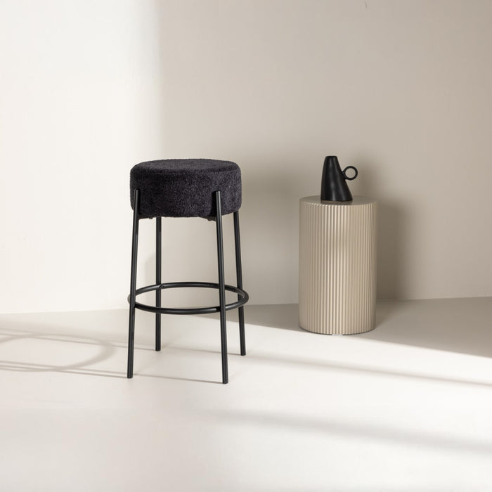 Fjôrd - Barkruk Zwart - Bouclé - Tucson