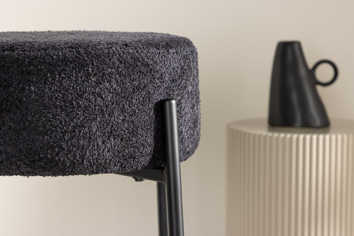 Fjôrd - Barkruk Zwart - Bouclé - Tucson