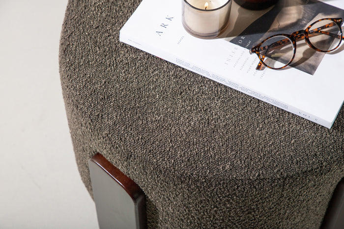 Fjôrd - Poef Donkergroen - Bouclé - Coffey