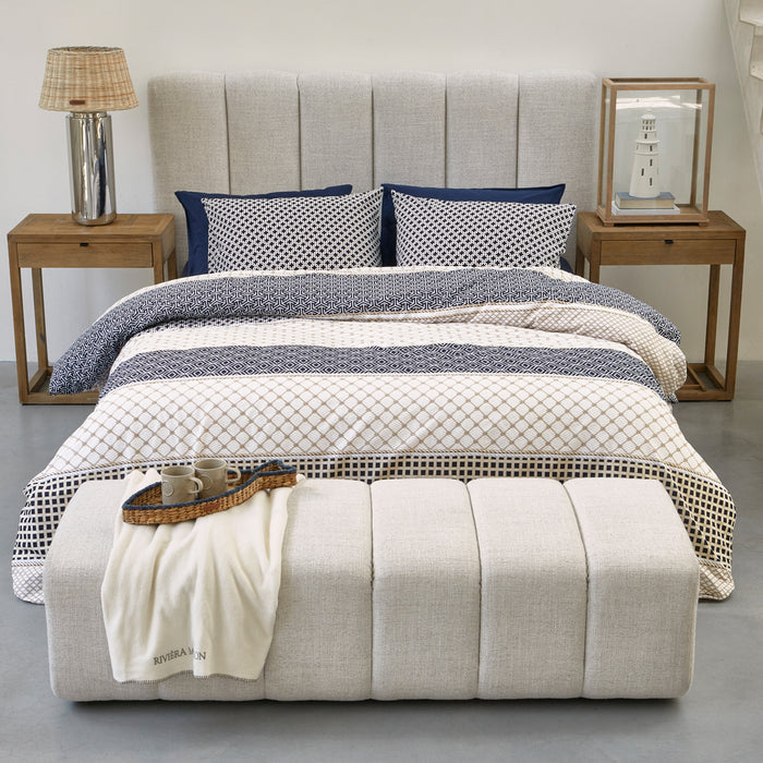 Riviera Maison - RM Ropes navy 140x200|220 - Donkerblauw