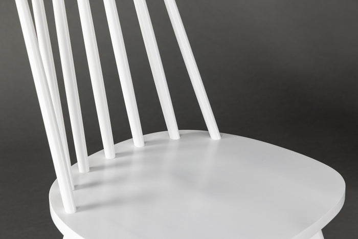 Fjôrd - Eetkamerstoel Wit - Rubber Hout - Lönneberga - Set van 2