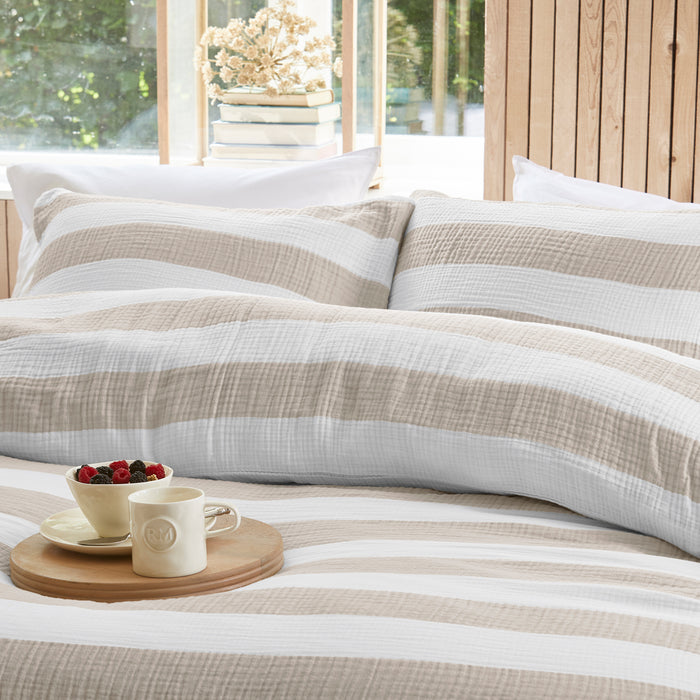 Riviera Maison - RM Striped sand 260x200|220 - Zand