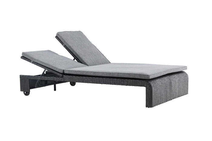 Fjôrd - Lounge Ligbed Zwart|Donkergrijs - Spunpolyester - London