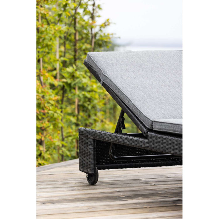 Venture Home London Zonnebed 196 x 32 x 119 - Zwart