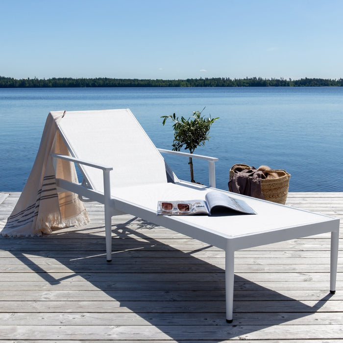 Fjôrd - Ligbed Wit - Aluminium|Textiel - Break