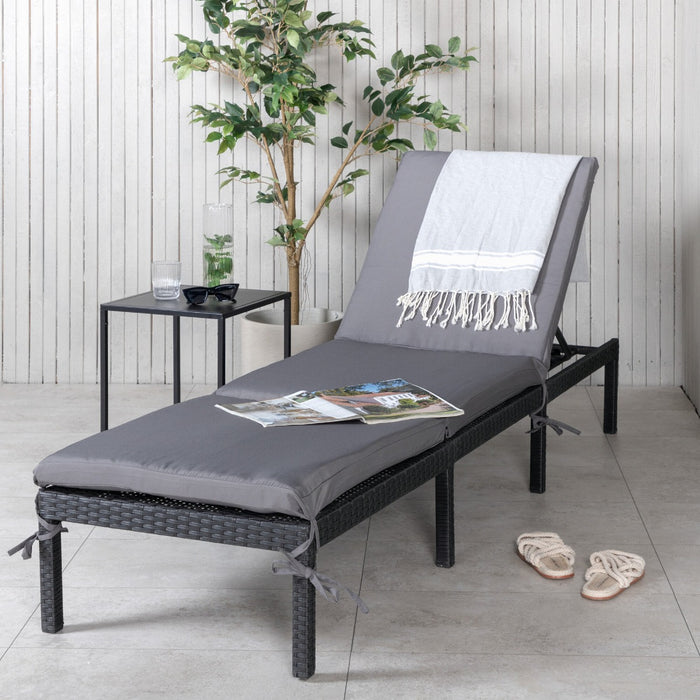 Fjôrd - Ligbed Zwart - Wicker - Bilbao