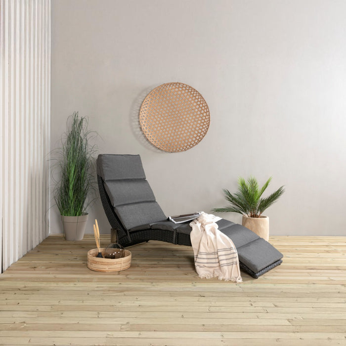 Fjôrd - Lounge Ligbed Zwart - Wicker - Archie