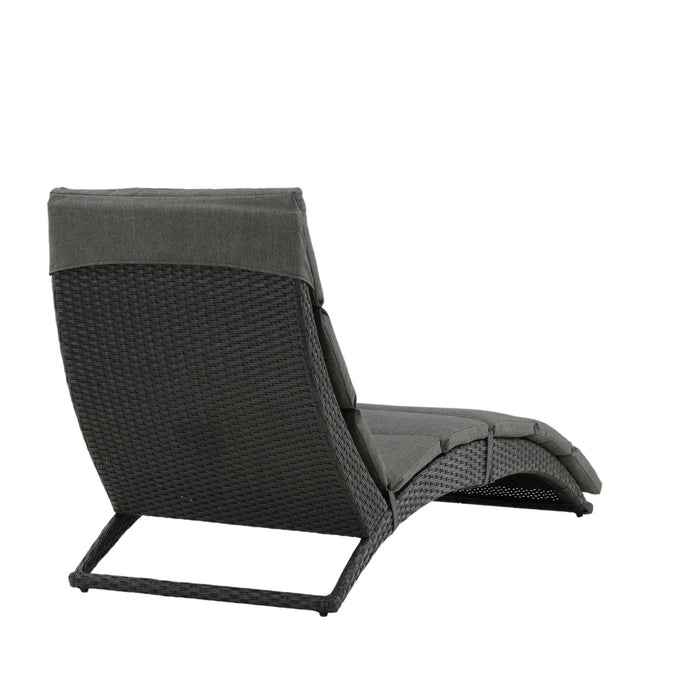Fjôrd - Lounge Ligbed Zwart - Wicker - Archie
