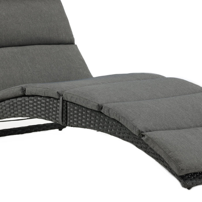Fjôrd - Lounge Ligbed Zwart - Wicker - Archie