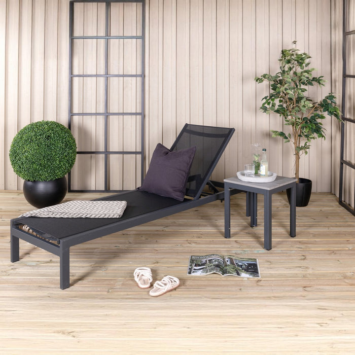 Fjôrd - Lounge Ligbed Zwart - Copacabana