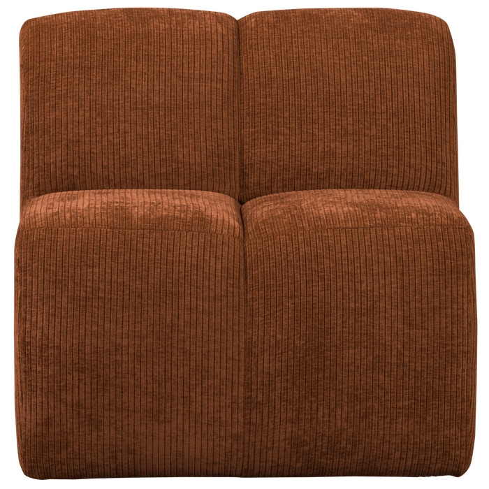 WOOOD Mojo Eetbankje 84cm Met Rugleuning - Ribstof - Roestbruin