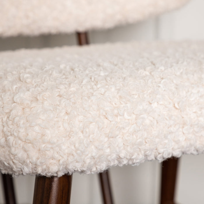 Fjôrd - Fauteuil Wit - Bouclé - Midland