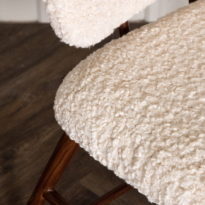 Fjôrd - Fauteuil Wit - Bouclé - Midland