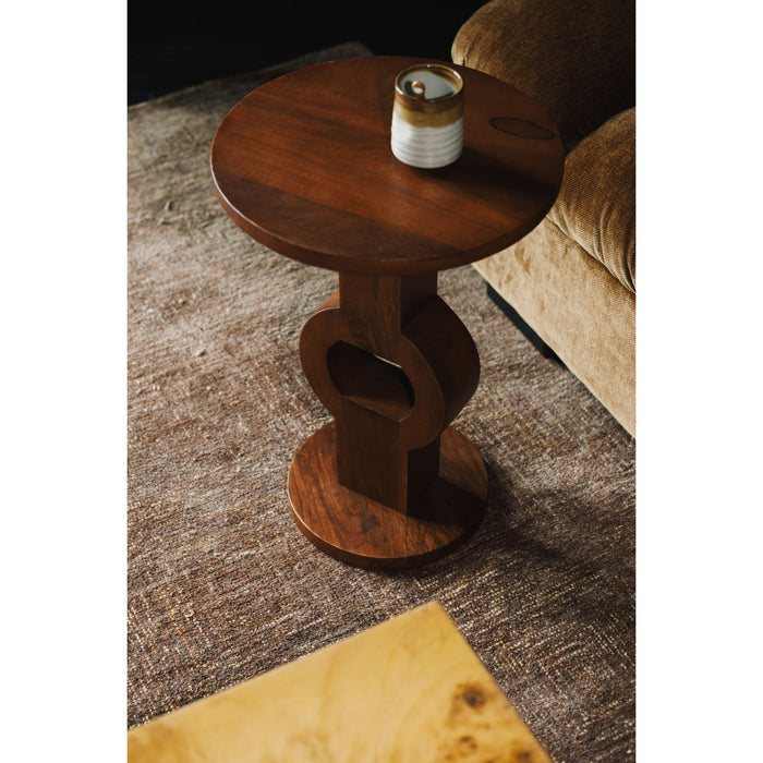 Dutchbone Tondo Bijzettafel Rond Mangohout Bruin