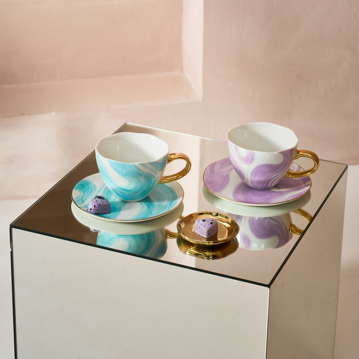 Urban Nature Culture Good Morning Cappuccino / Theekop - Valuri Emerald Green - 4 st.