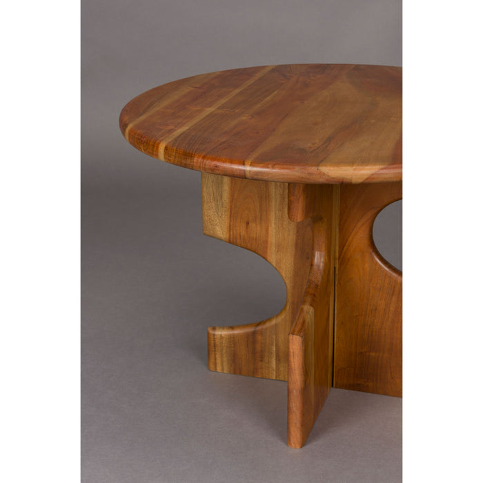 Dutchbone Morgan Bijzettafel Rond Hout - Bruin