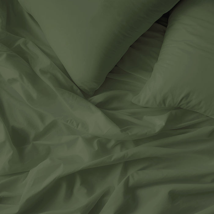 by fonQ Fresh Dekbedovertrek 140 x 200/220 cm - Moss Green