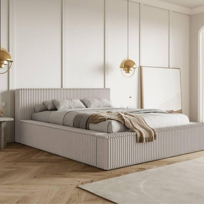 NADUVI Collection Bedframe Rafe ribstof 160 x 200 cm