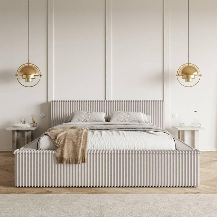 NADUVI Collection Bedframe Rafe ribstof 160 x 200 cm