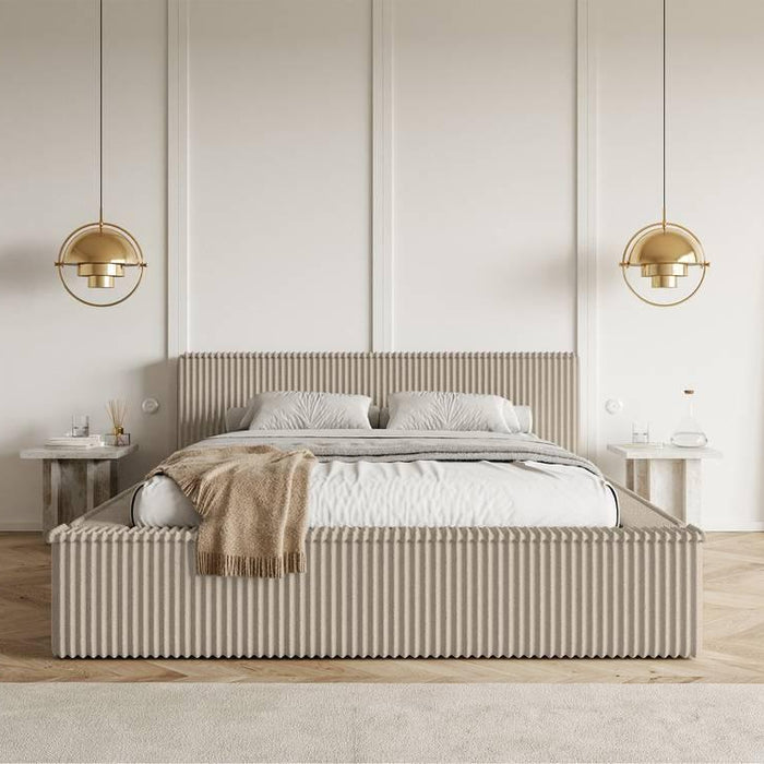 NADUVI Collection Bedframe Rafe ribstof 160 x 200 cm