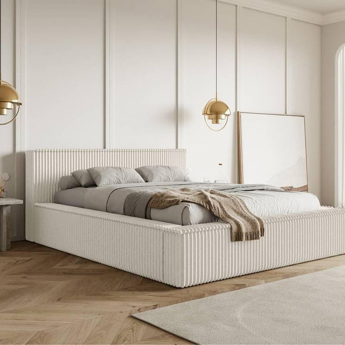 NADUVI Collection Bedframe Rafe ribstof 160 x 200 cm