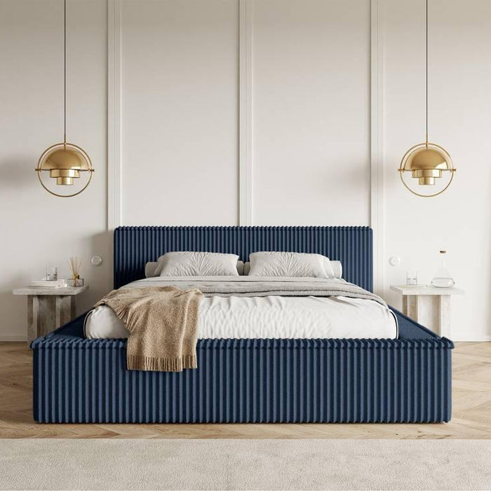 NADUVI Collection Bedframe Rafe ribstof 140 x 200 cm