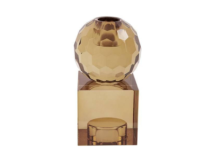 present time - Candle Holder Crystal Art Medium Squared