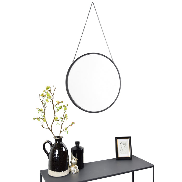 LOFT42 Industry Spiegel Rond L - Metaal - Zwart - Ø45