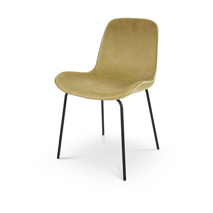 Nolon Nora-Fé Eetkamerstoel Velvet Groen - Zwarte Poten