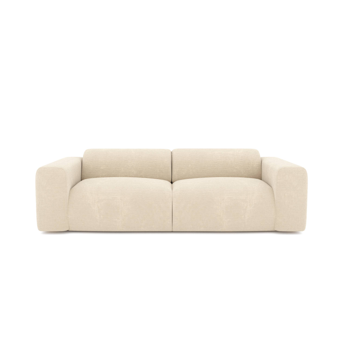 3-zitsbank van fluweel met crèmekleurig patroon