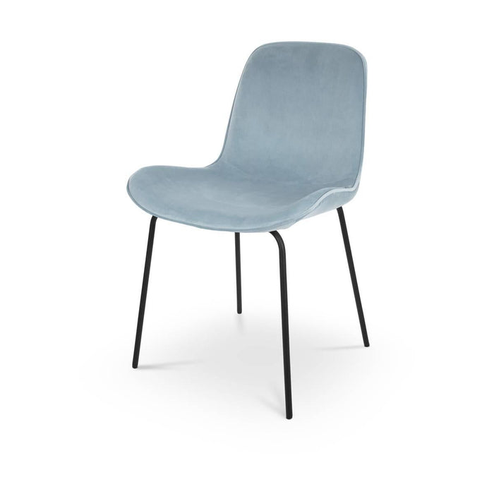 Nolon Nora-Fé eetkamerstoel velvet blauw - zwart onderstel