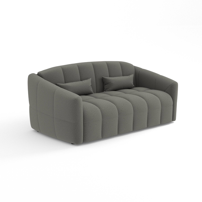 Express slaapbank met bouclette matras, grafietgrijs 160cm