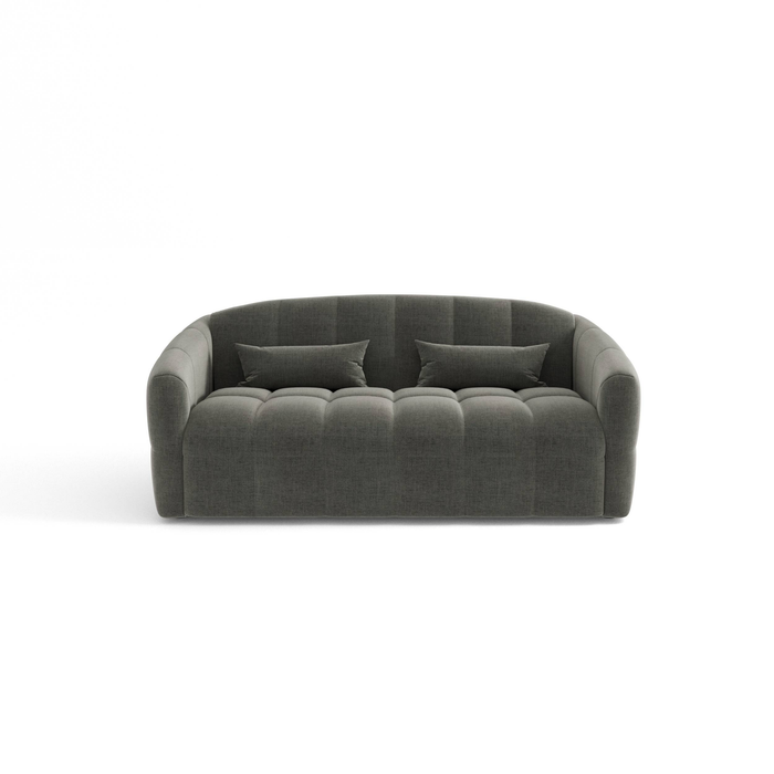 Express slaapbank dunlopillo grafiet grijs fluweel 140cm