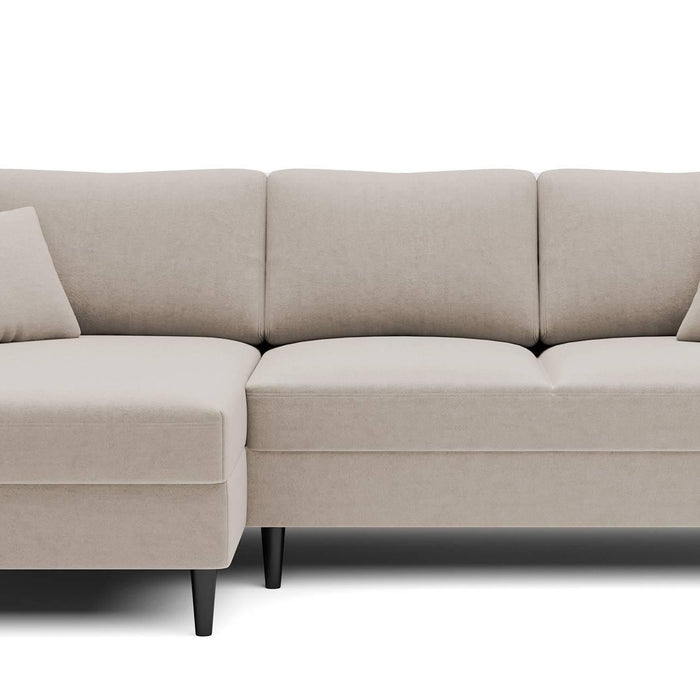 NADUVI Collection Hoekbank Malena velvet links met slaapfunctie