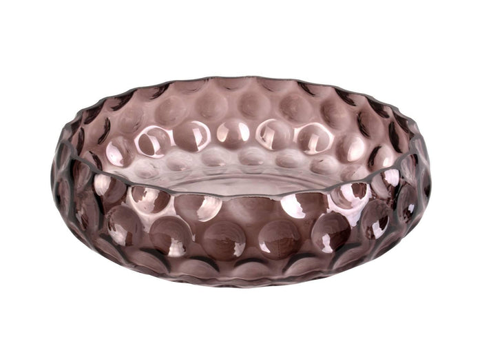 present time - Bowl Speckles glass large chocolate brown