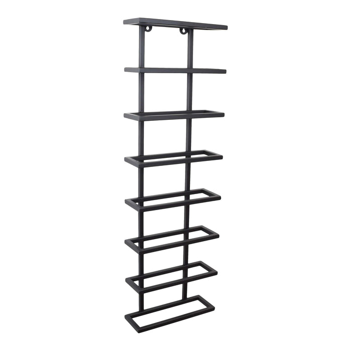LOFT42 Pinot Wandwijnrek - 8 flessen - Metaal - Zwart - 87x27x11