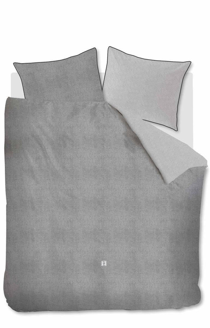 Riviera Maison Gingham Dekbedovertrek - 260x200|220 - Grijs