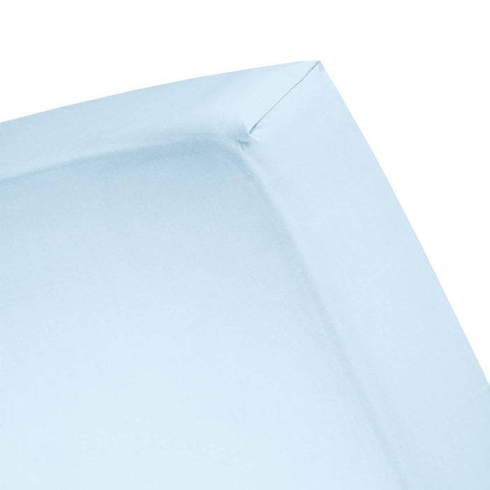 Damai Hoeslaken Bio Katoen Satijn 30cm Hoekhoogte - sky blue