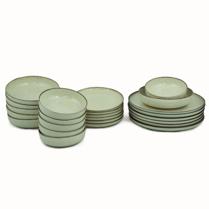 by fonQ Loods Serviesset 24-delig - Glans Mintgroen