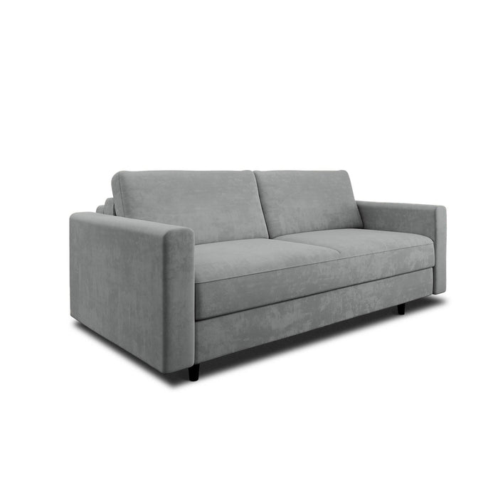 Express slaapbank dunlopillo fluweel beton grijs 140cm