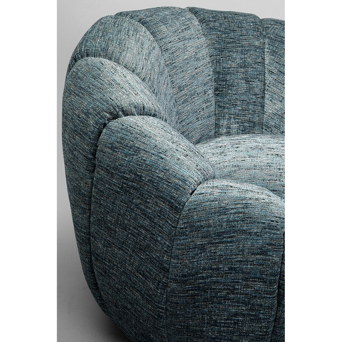 Kare Design Fiori Draaifauteuil blauw
