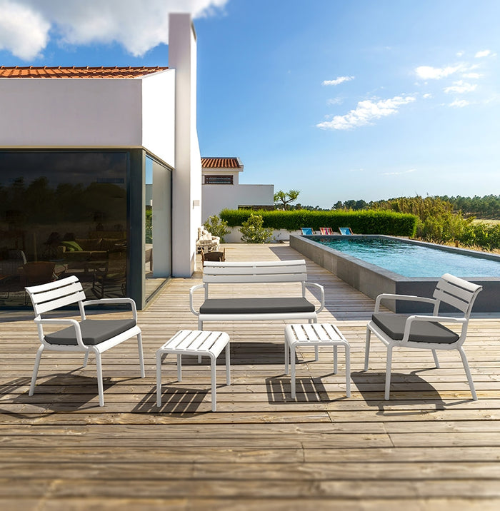 ALTEREGO AROMA Tuinstoel met armleuningen - Wit