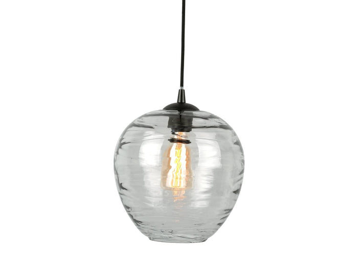 Leitmotiv - Pendant lamp Glamour Globe glass grey