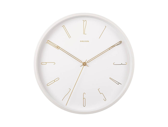Karlsson - Wall clock Belle Numbers metal white