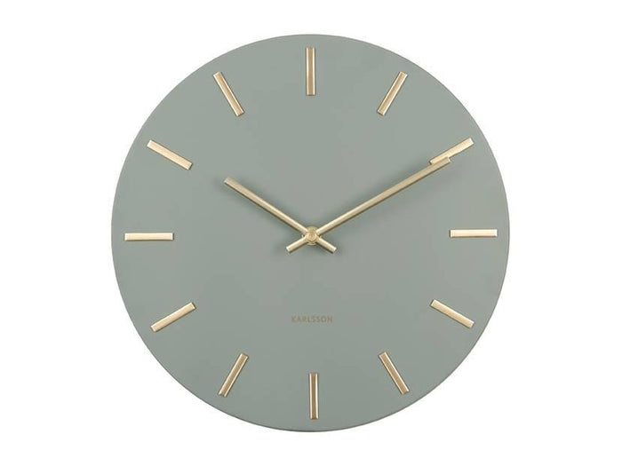 Karlsson Wandklok Charm - Jungle Groen|Goud - Ø30cm