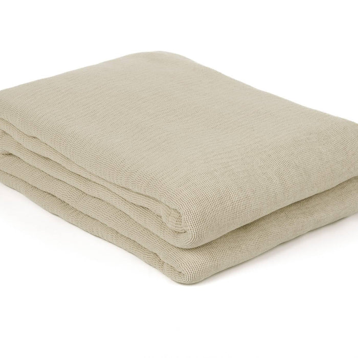 Yellow Katoen Bedsprei Plaid Ica - moon sand