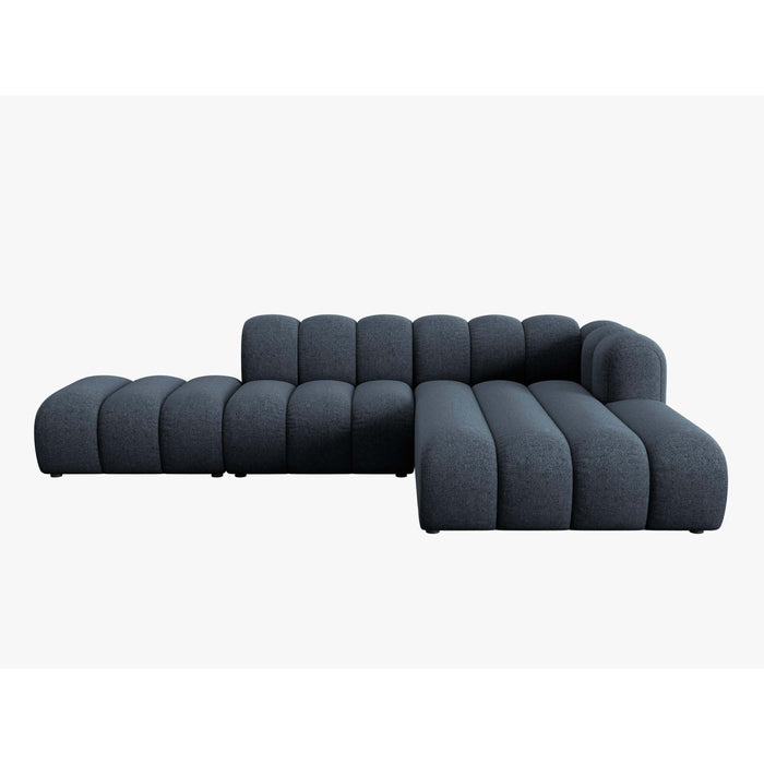Micadoni Lupine 5-zits Hoekbank met Chaise Longue Open Rechts - Chenille - Koningsblauw