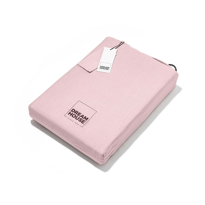 Dekbedovertrek Stone Washed - 100% Natuurlijk - Roze - 140x220cm